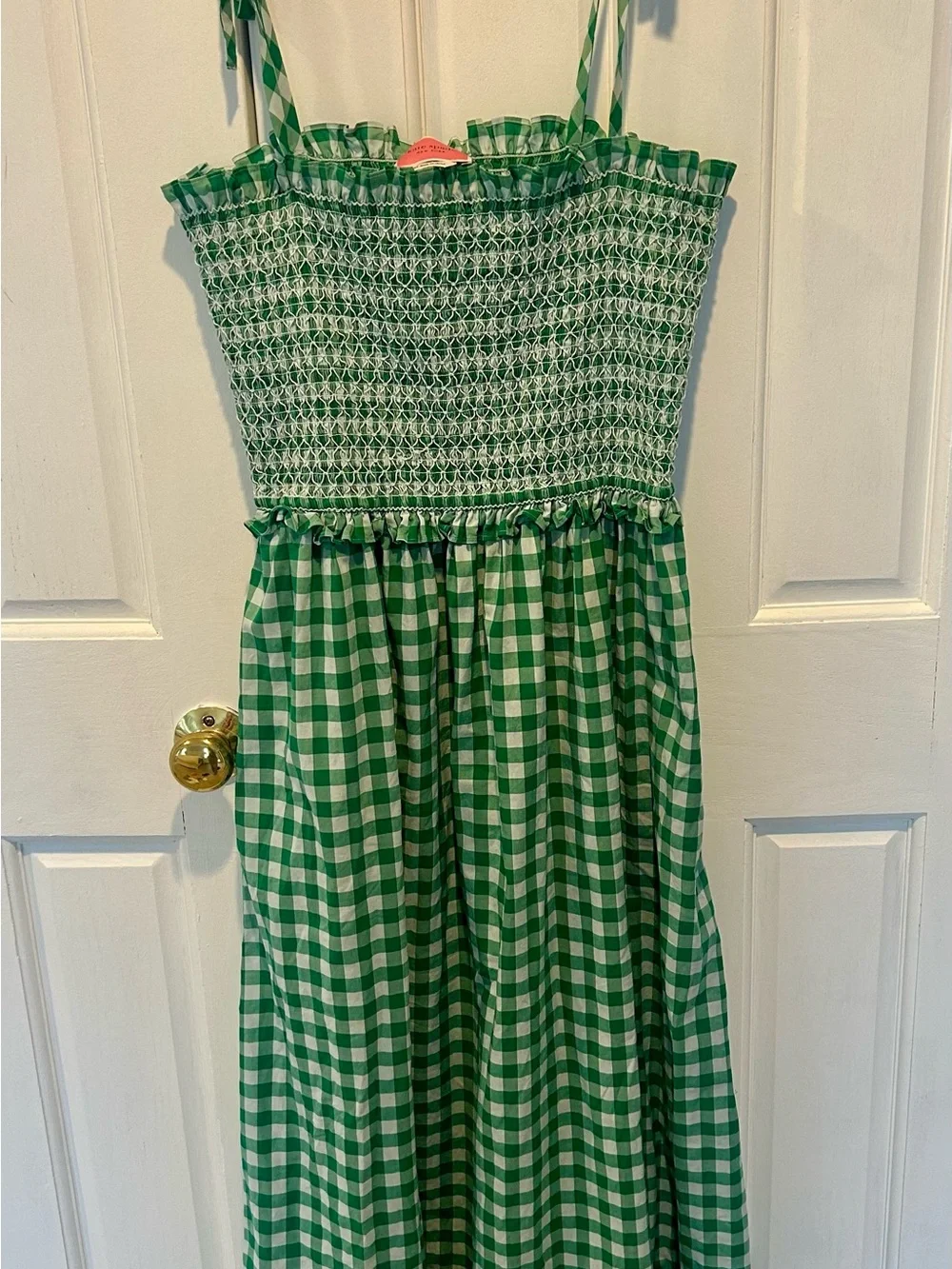 kate spade Green Gingham Smocked Sundress - Picture 1 of 4